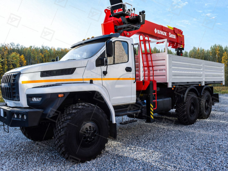 Бортовой автомобиль Урал NEXT 4320-72Е5 с КМУ Sunhunk S-2006