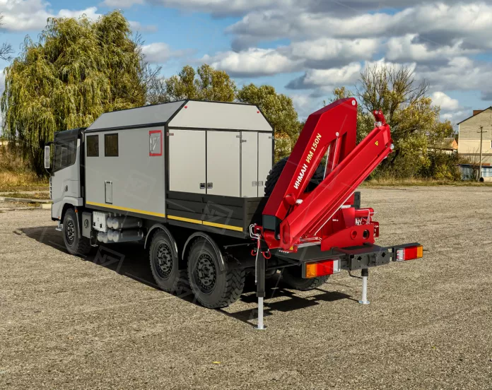 Маслостанция Shacman 4+2 с КМУ