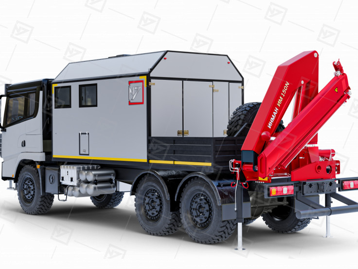 Маслостанция Shacman 4+2 с КМУ
