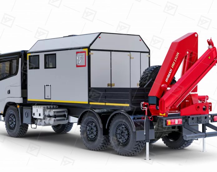 Маслостанция Shacman 4+2 с КМУ