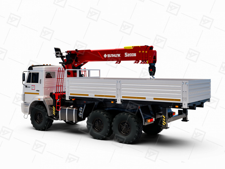 Бортовой автомобиль Камаз 43118-50 (КПП ZF-9) с КМУ Sunhunk S-2006