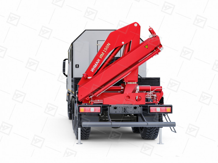 3.3 ПАРМ 3+2 Shacman с бортовой платформой и КМУ ИМ-20