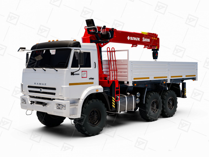 Бортовой автомобиль Камаз 43118-50 (КПП ZF-9) с КМУ Sunhunk S-2006