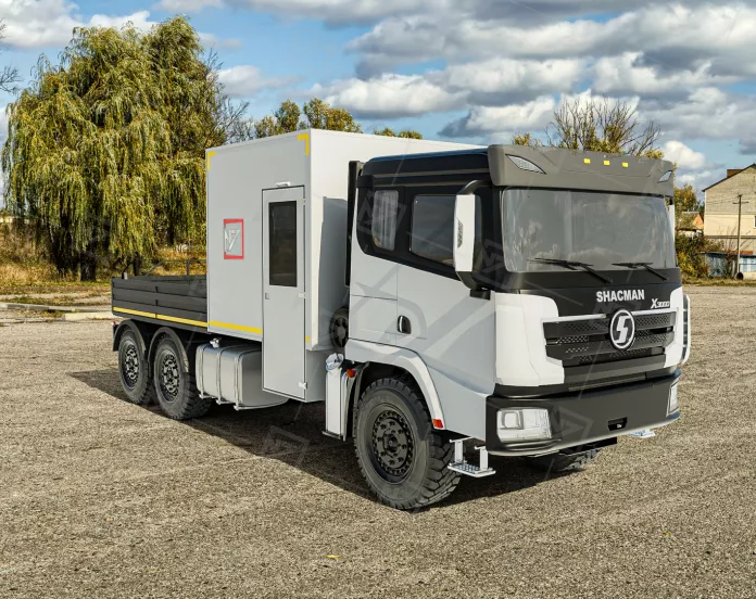 ГПА 6+2 Shacman SX32586V385  открытая грузовая площадка, оснащение класс С