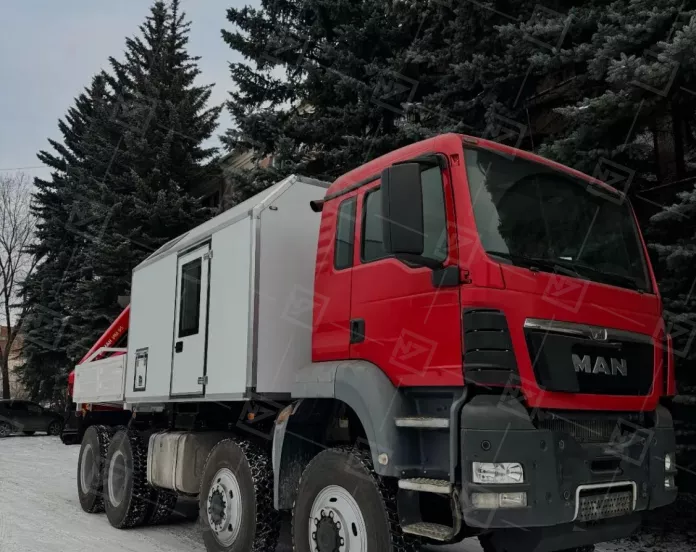 ПАРМ MAN с КМУ ИМ-95 и бортовой платформой