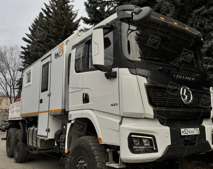 ПАРМ 3+2 Shacman с бортовой платформой (КМУ ИНМАН ИМ-77)