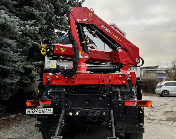 ПАРМ 3+2 Shacman с бортовой платформой (КМУ ИНМАН ИМ-77)