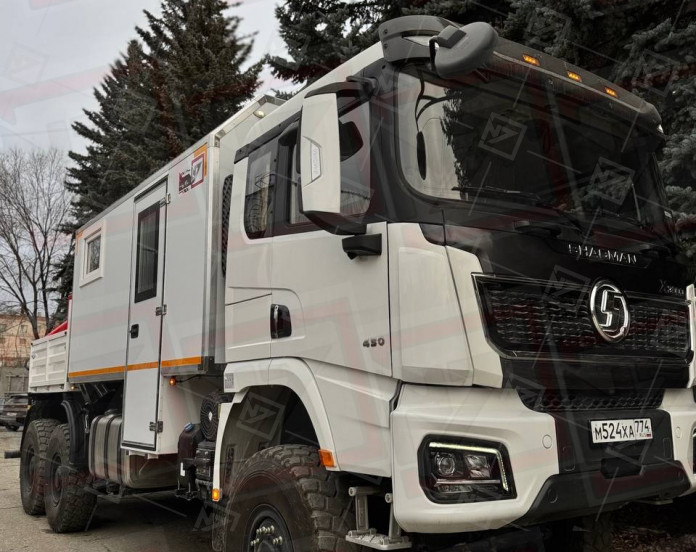 ПАРМ 3+2 Shacman с бортовой платформой (КМУ ИНМАН ИМ-95)