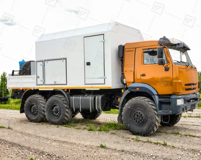 ПАРМ 7+2 Камаз 43118 с КМУ ИМ-20 и бортовой платформой