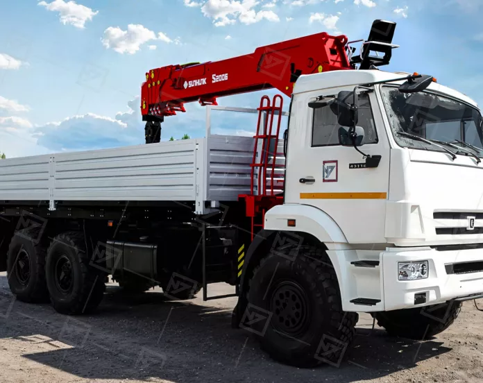 Бортовой автомобиль Камаз 43118-50 с КМУ Sunhunk S-2006