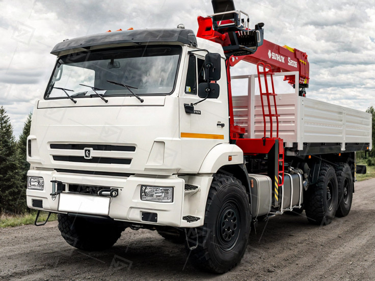 Бортовой автомобиль Камаз 43118-50 с КМУ Sunhunk S-2006