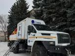 Грузопассажирский автомобиль ГПА Урал Next (4+2 места, с бортовой платформой и КМУ ИМ-95)
