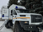 Грузопассажирский автомобиль ГПА Урал Next (4+2 места, с бортовой платформой и КМУ ИМ-95)