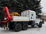 Грузопассажирский автомобиль ГПА Урал Next (4+2 места, с бортовой платформой и КМУ ИМ-95)