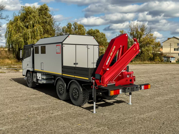 Маслостанция Shacman 4+2 с КМУ