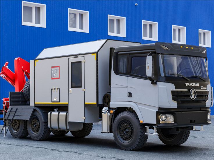 3.3 ПАРМ 3+2 Shacman с бортовой платформой и КМУ ИМ-20