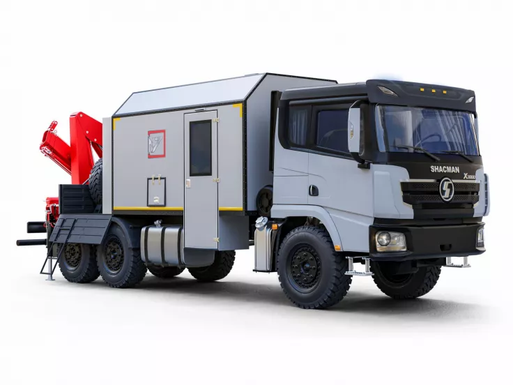 Маслостанция Shacman 4+2 с КМУ